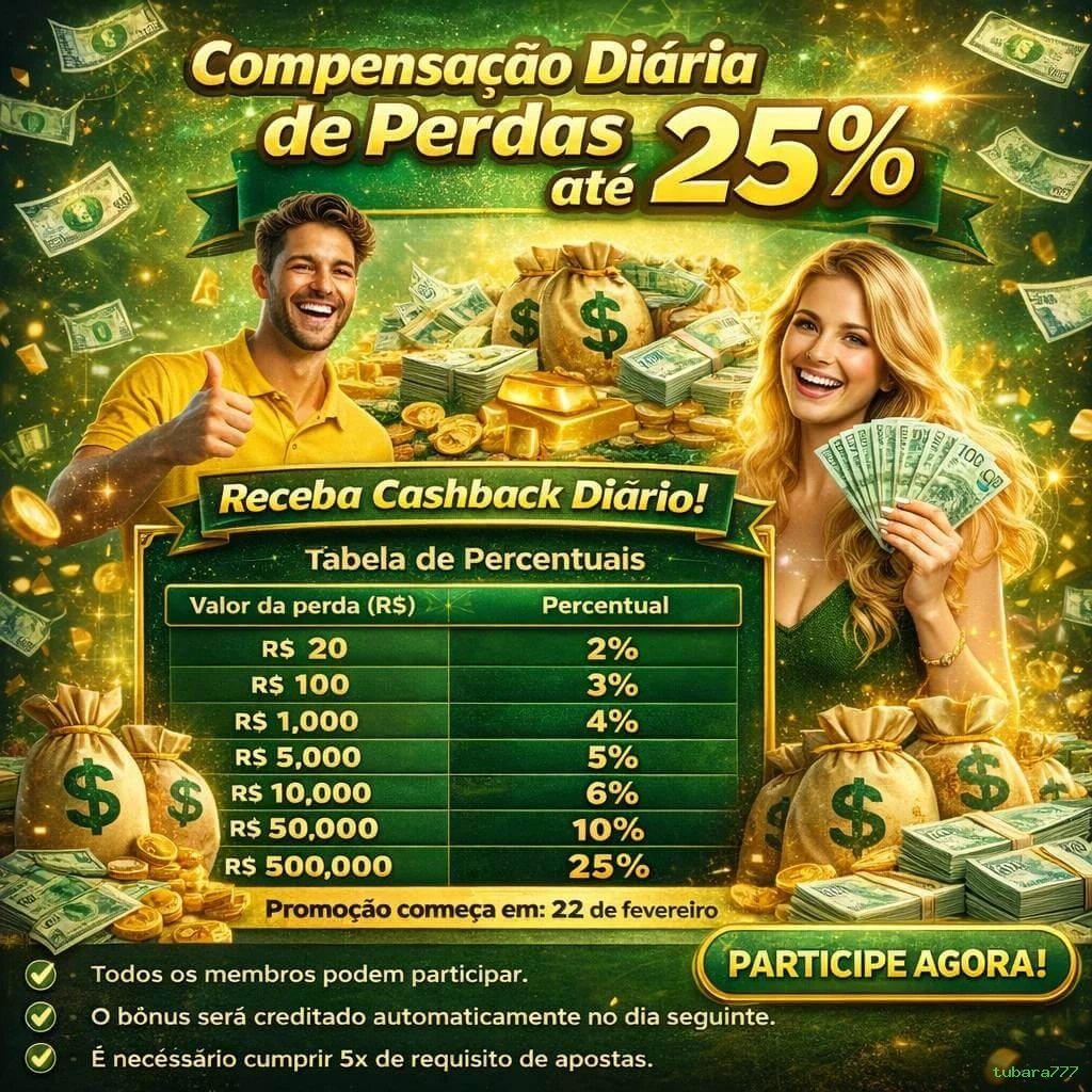 Cashback VIP tubara777 - reembolso semanal